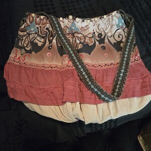 UNIONBAY Pink, Tan, Brown Patterned Hobo Bag